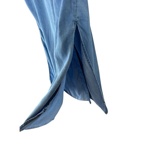 C & C California 100% Lyocell Chambray Maxi Skirt Size Large. - Picture 3 of 5